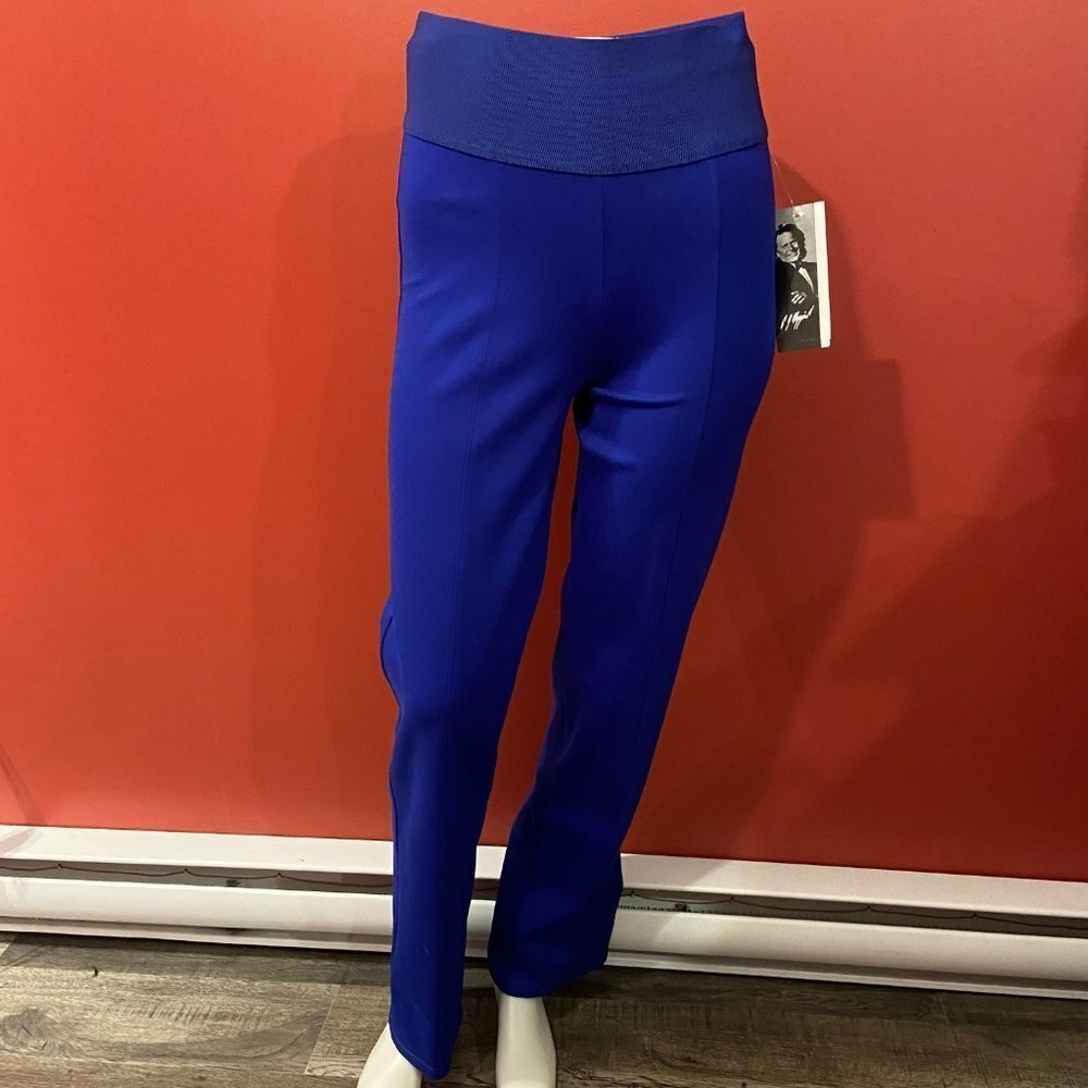 High-Waist Royal Blue Pull-On Pants